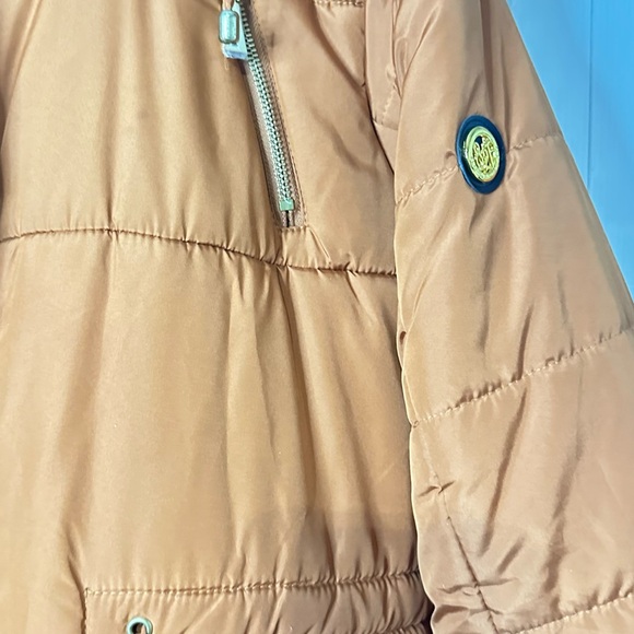 Women's Orange Quilted Coat - Picture 5 of 9